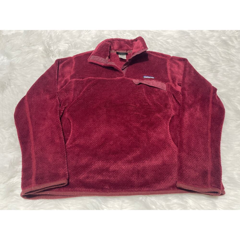 Patagonia Re Tool Fleece Jacket Sz Medium Bayberry Bordeaux X-Dye Sz L